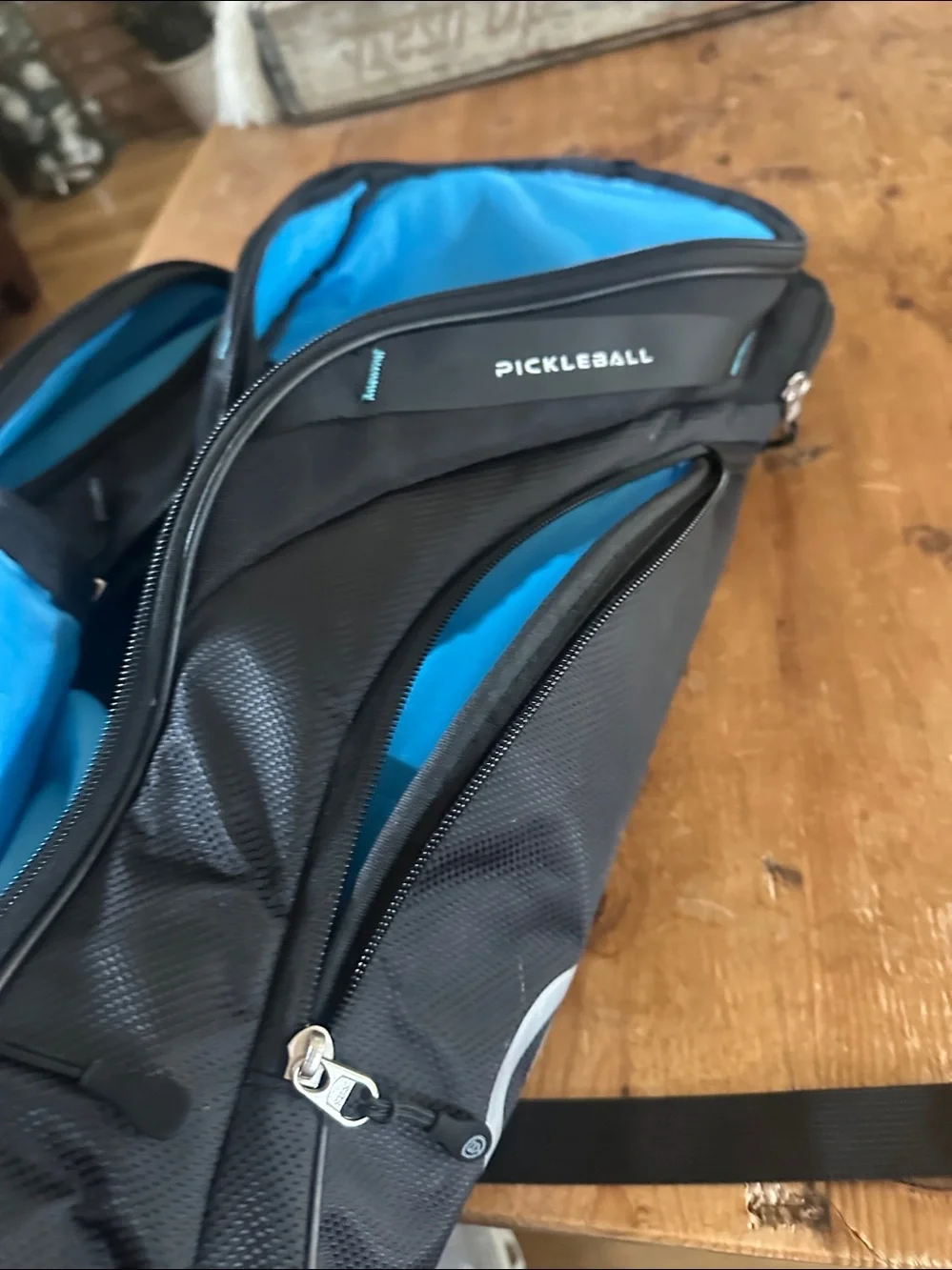 ONE SHOT PICKLEBALL BLACK PACKBACK pickle ball tennis